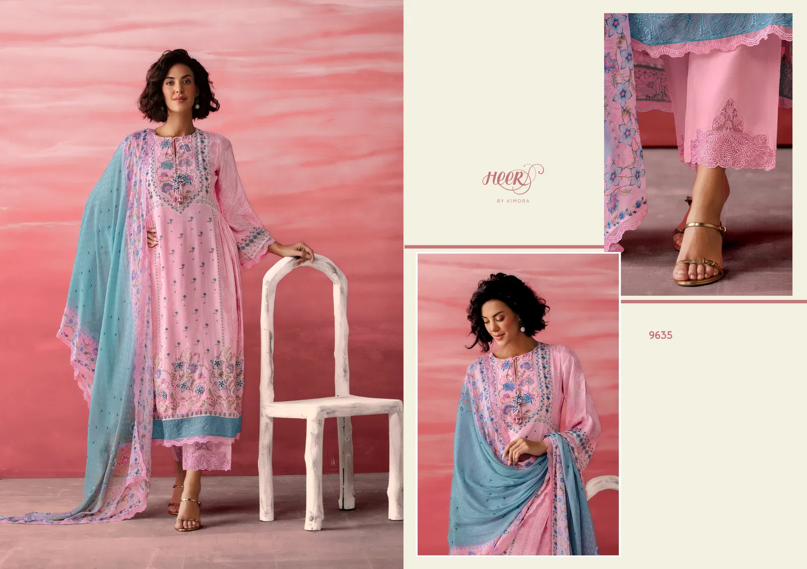 Jimmy By Kimora Heer Muslin Embroidery Salwar Suits Orders In India
